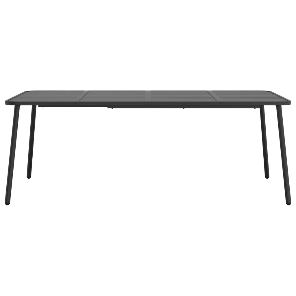 Mesa de jardim 200x100x71 cm aço antracite