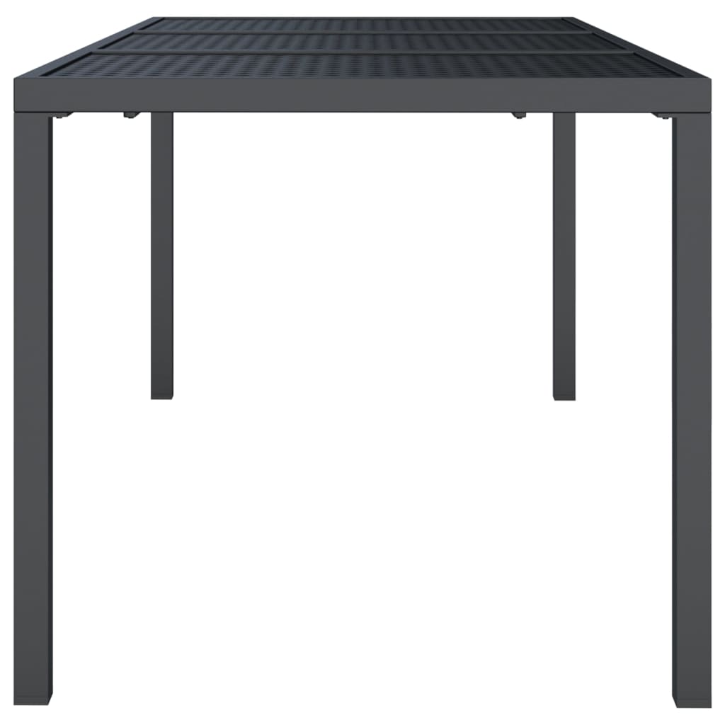 Mesa de jardim 165x80x72 cm aço antracite