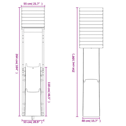 Conjunto de brincar para exterior madeira de pinho impregnada