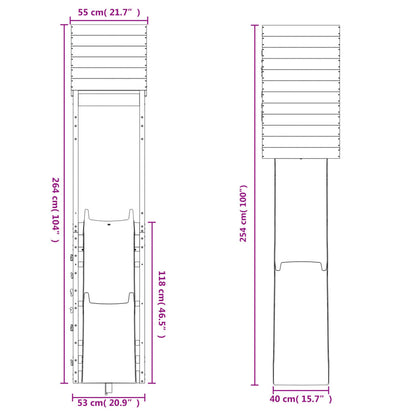 Conjunto de brincar para exterior madeira de douglas maciça