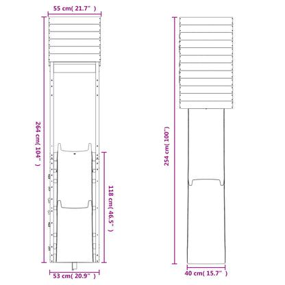 Conjunto de brincar para exterior madeira de pinho impregnada