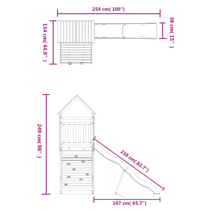 Conjunto de brincar para exterior madeira de pinho impregnada