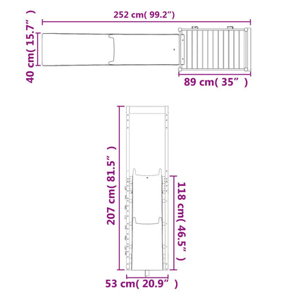 Conjunto de brincar para exterior madeira de pinho impregnada