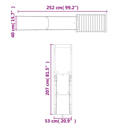 Conjunto de brincar para exterior madeira de pinho impregnada