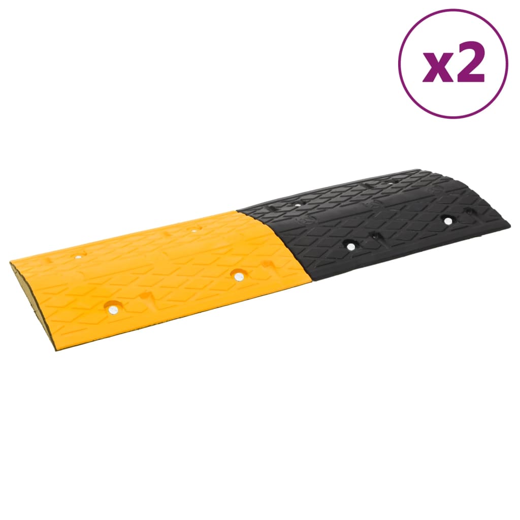 Lombas 2 pcs 97x32,5x4cm borracha amarelo/preto