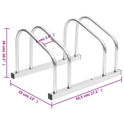 Suporte para 2 bicicletas aço galvanizado