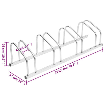 Suporte para 4 bicicletas aço galvanizado