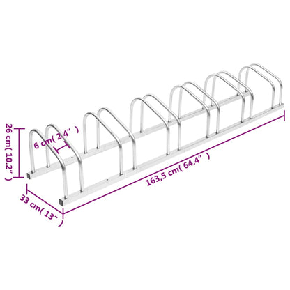 Suporte para 6 bicicletas aço galvanizado