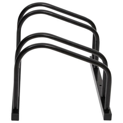 Suporte para 2 bicicletas aço preto