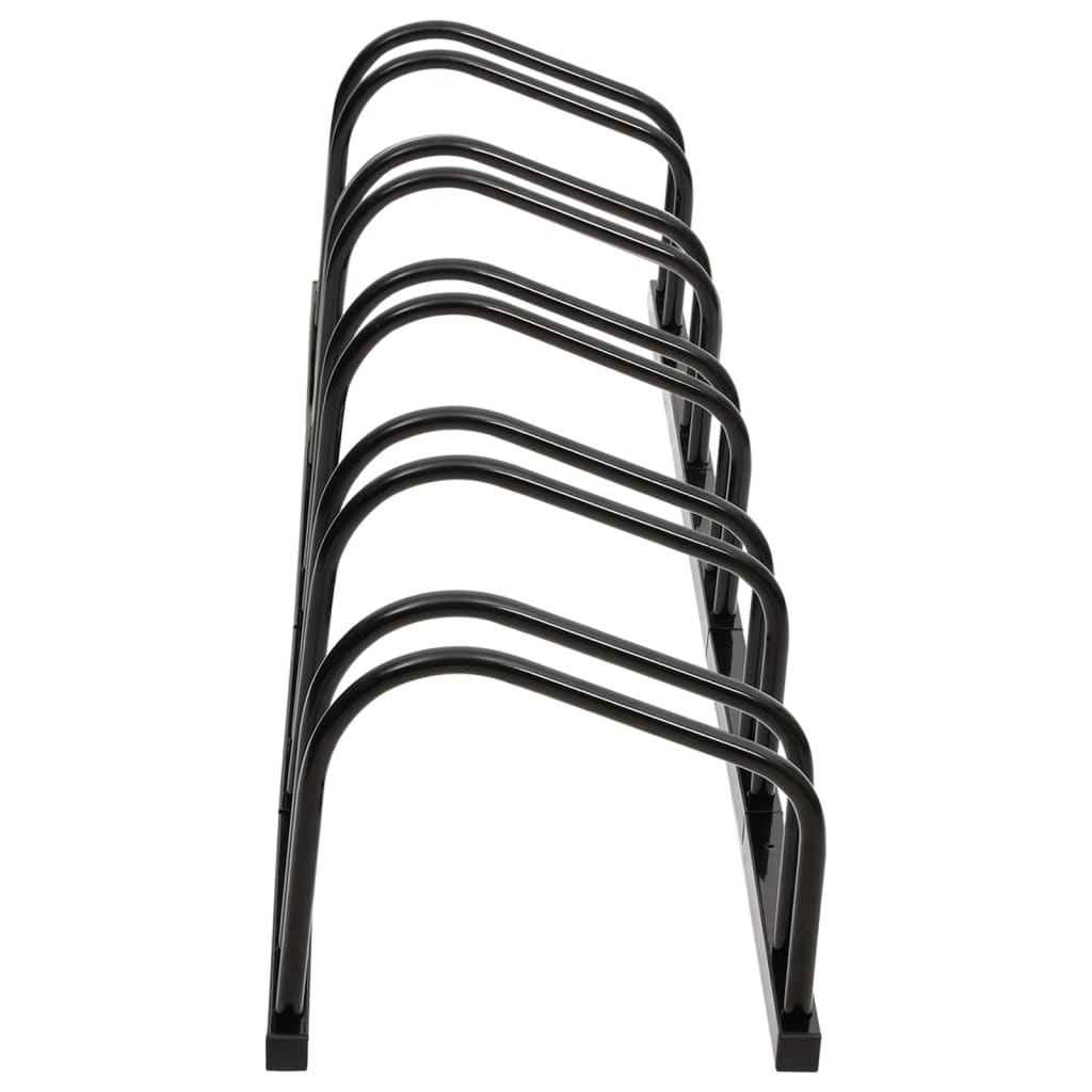 Suporte para 5 bicicletas aço preto