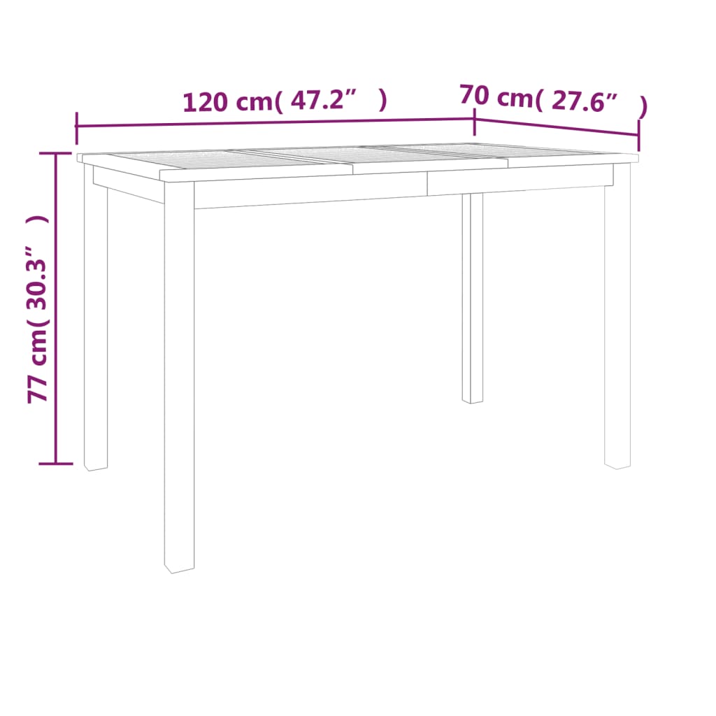 Conjunto de jantar para jardim 7 pcs madeira de teca maciça