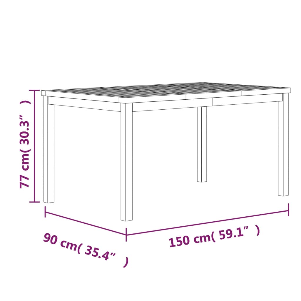 3 pcs conjunto de jantar para jardim madeira de teca maciça