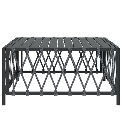 Mesa de jardim 70x70x34 cm tecido antracite