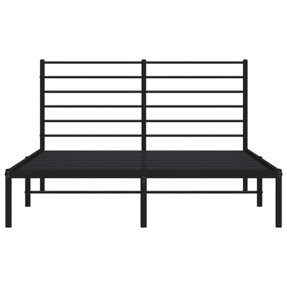 Estrutura de cama com cabeceira 135x190 cm metal preto