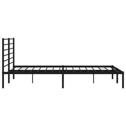 Estrutura de cama em metal com cabeceira 180x200 cm preto