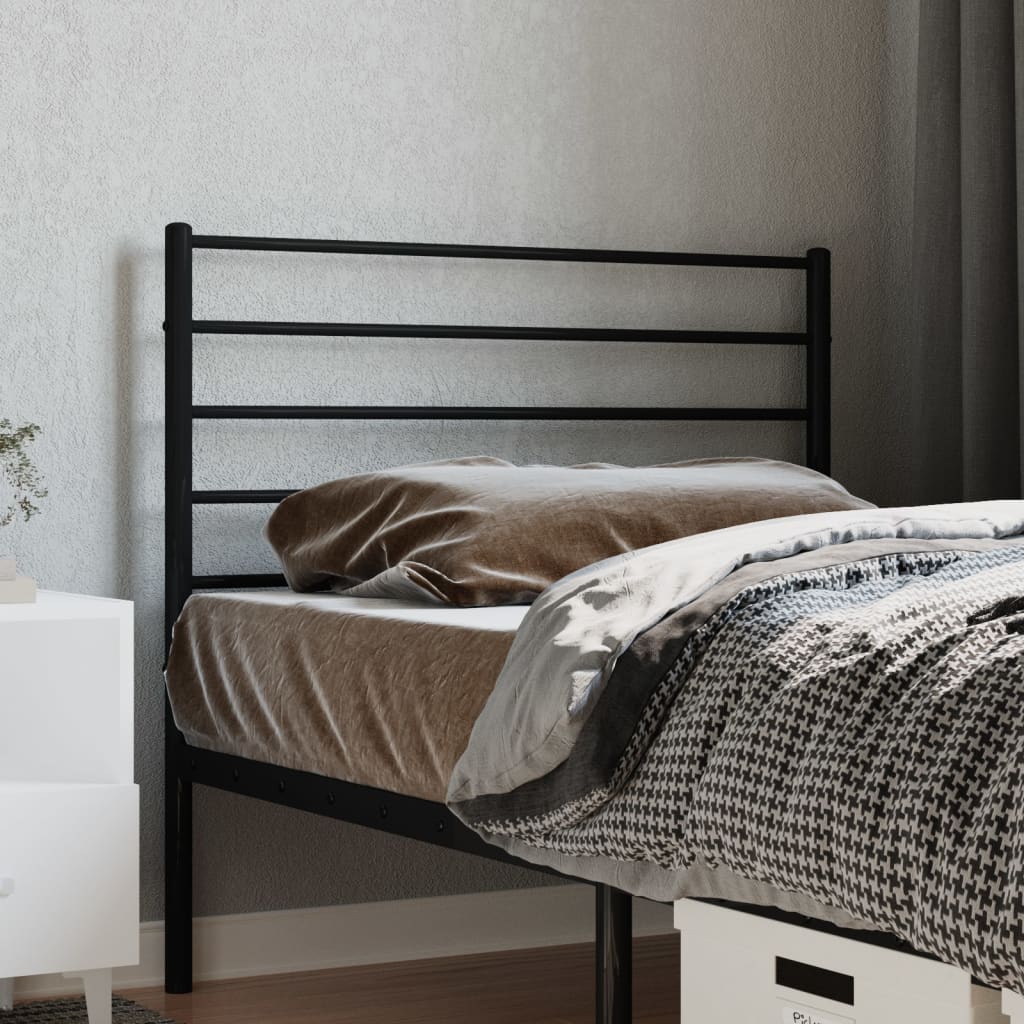 Cabeceira de cama 75 cm metal preto