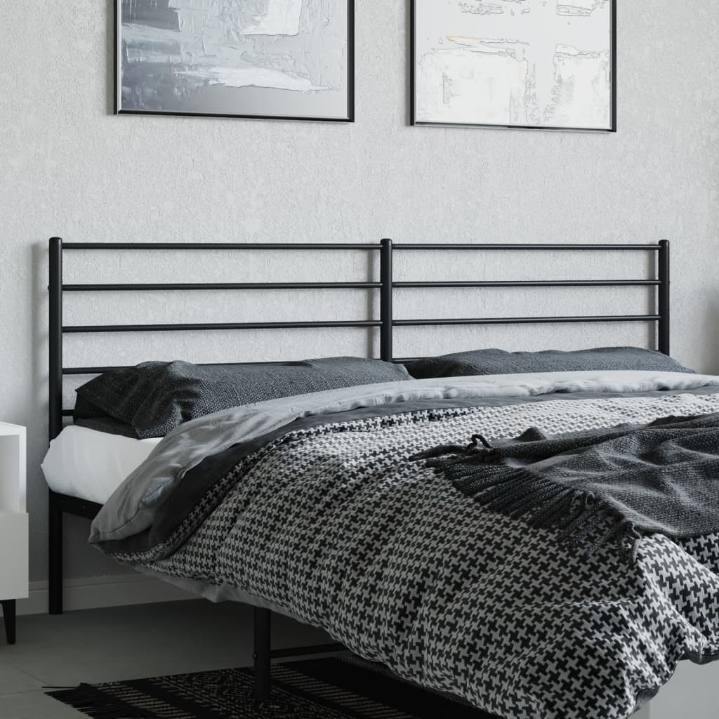 Cabeceira de cama 180 cm metal preto