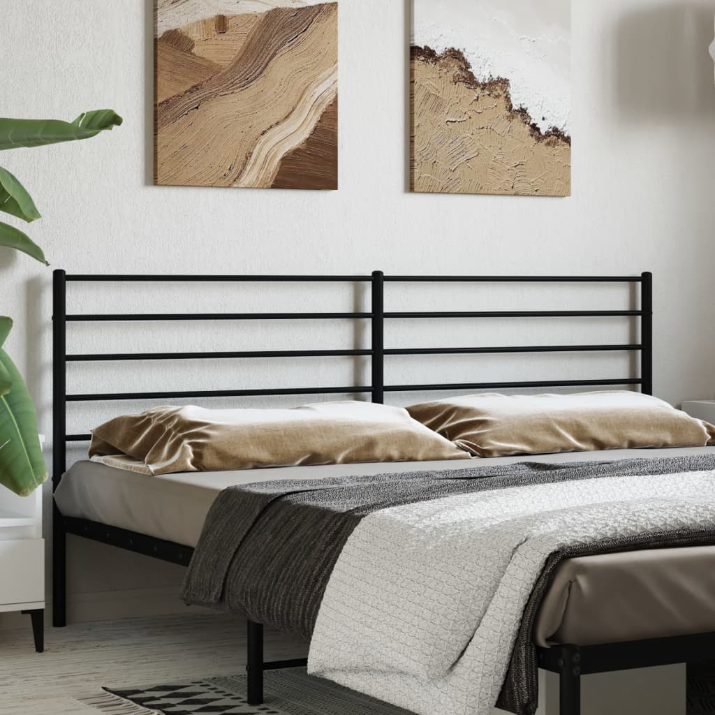 Cabeceira de cama 200 cm metal preto