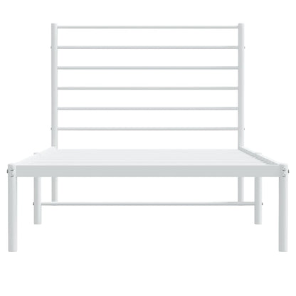 Estrutura de cama com cabeceira 80x200 cm metal branco