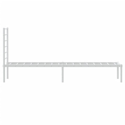 Estrutura de cama em metal com cabeceira 107x203 cm branco