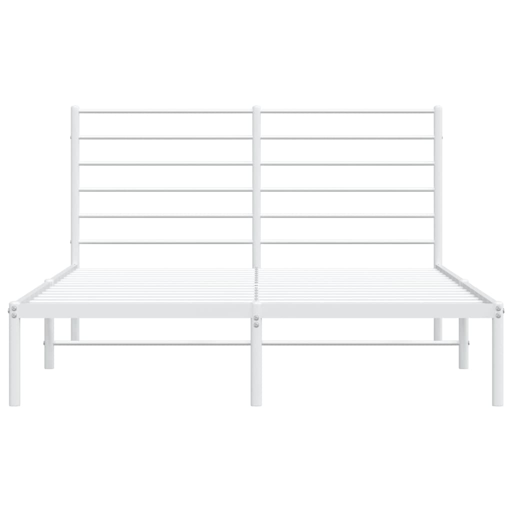 Estrutura de cama com cabeceira 120x200 cm metal branco