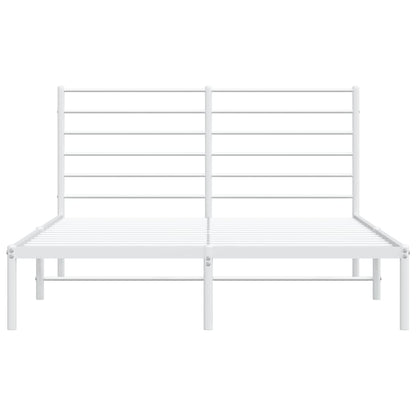 Estrutura de cama com cabeceira 120x200 cm metal branco