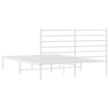 Estrutura de cama com cabeceira 120x200 cm metal branco