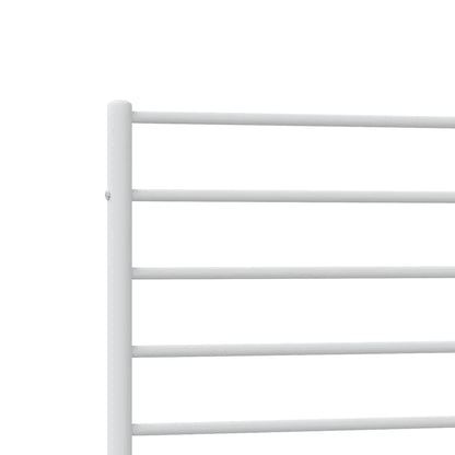 Estrutura de cama com cabeceira e pés 80x200 cm metal branco