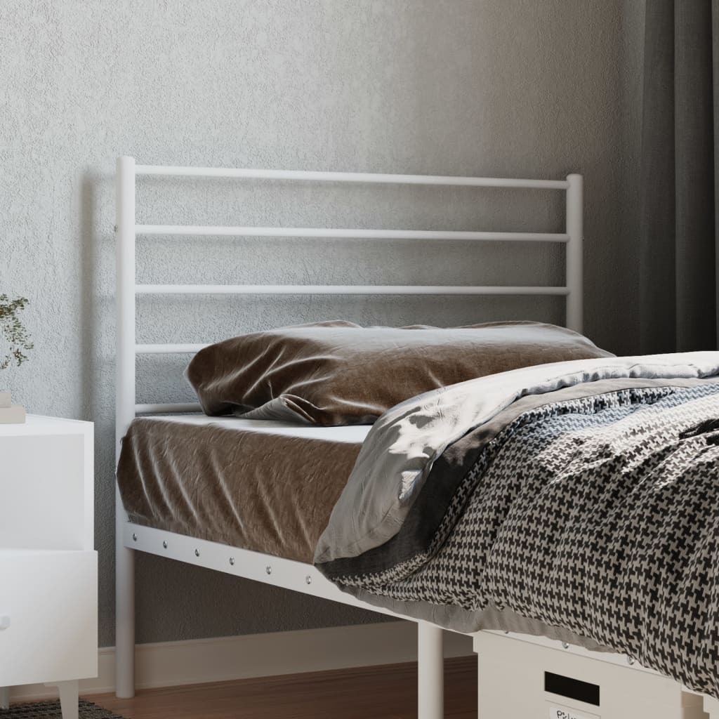 Cabeceira de cama 80 cm metal branco