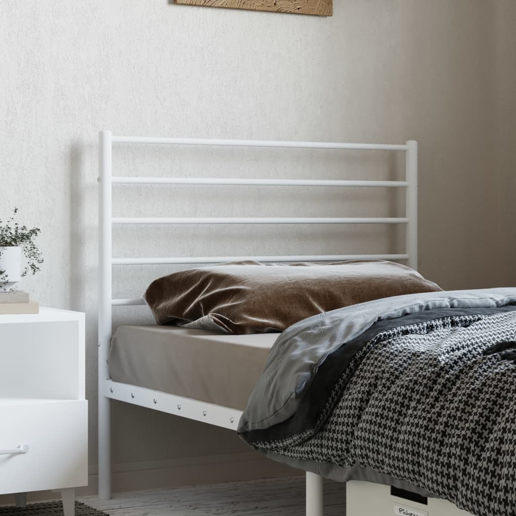 Cabeceira de cama 100 cm metal branco