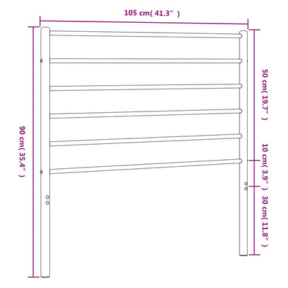 Cabeceira de cama 100 cm metal branco