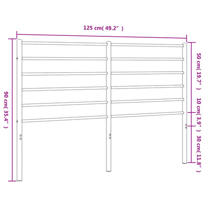 Cabeceira de cama 120 cm metal branco