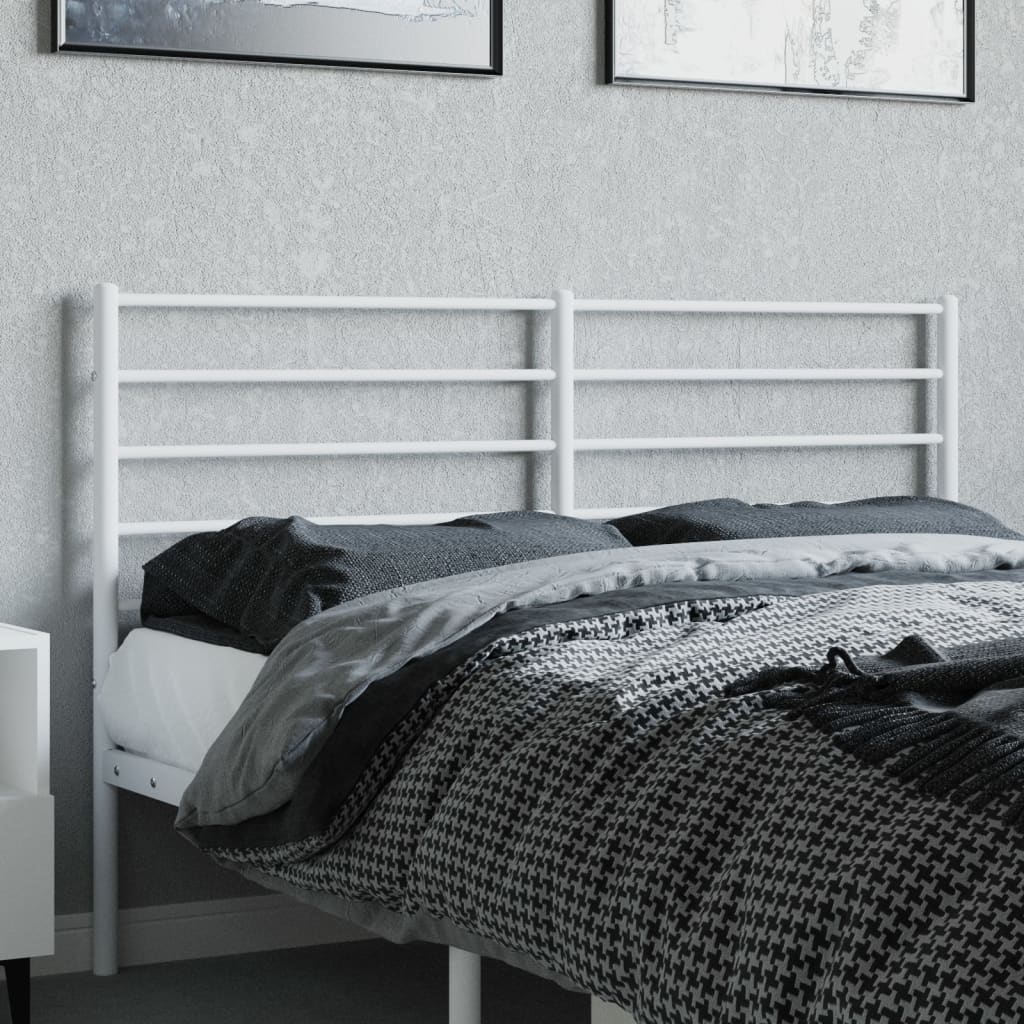 Cabeceira de cama 135 cm metal branco