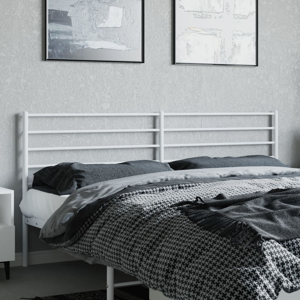 Cabeceira de cama 180 cm metal branco