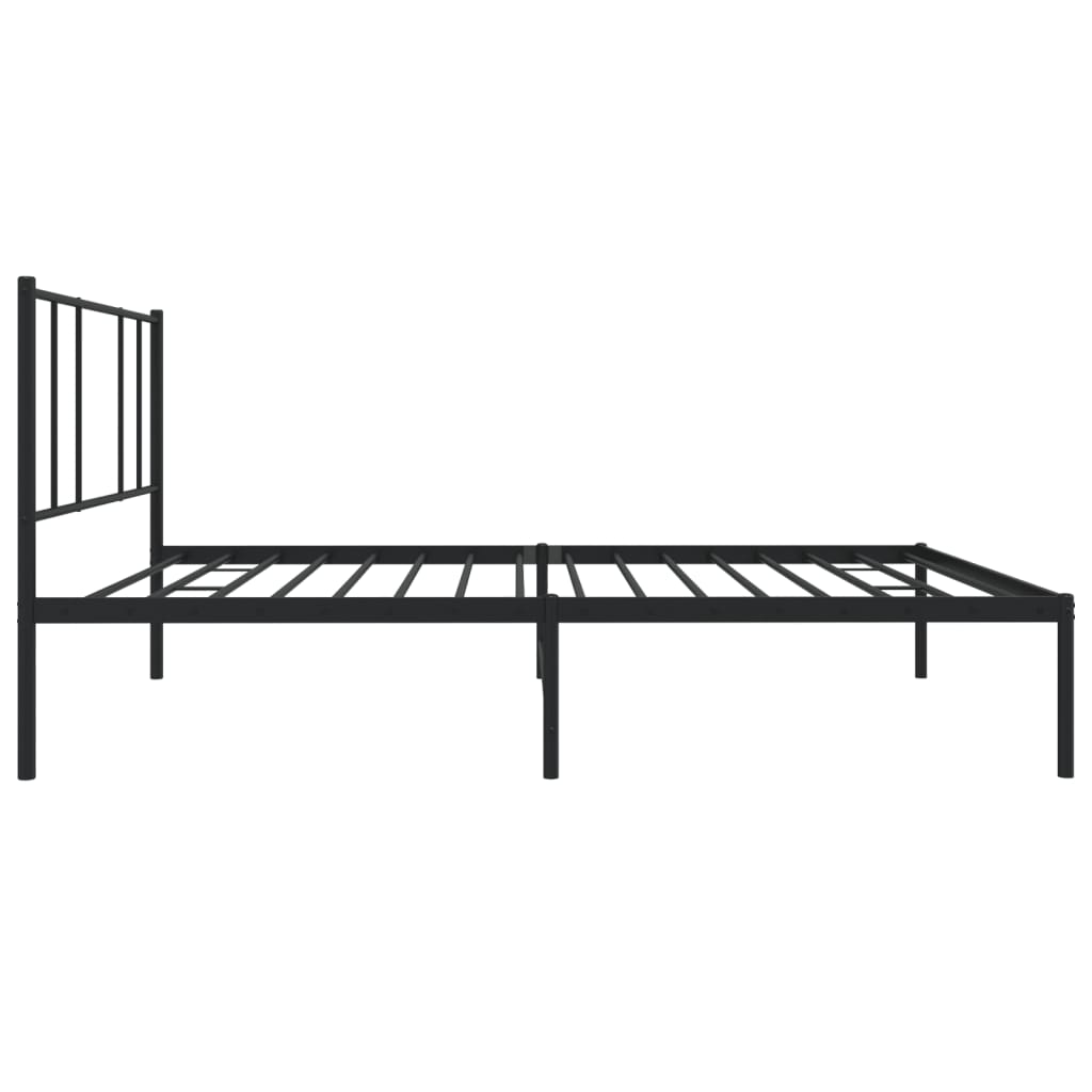 Estrutura de cama com cabeceira 107x203 cm metal preto