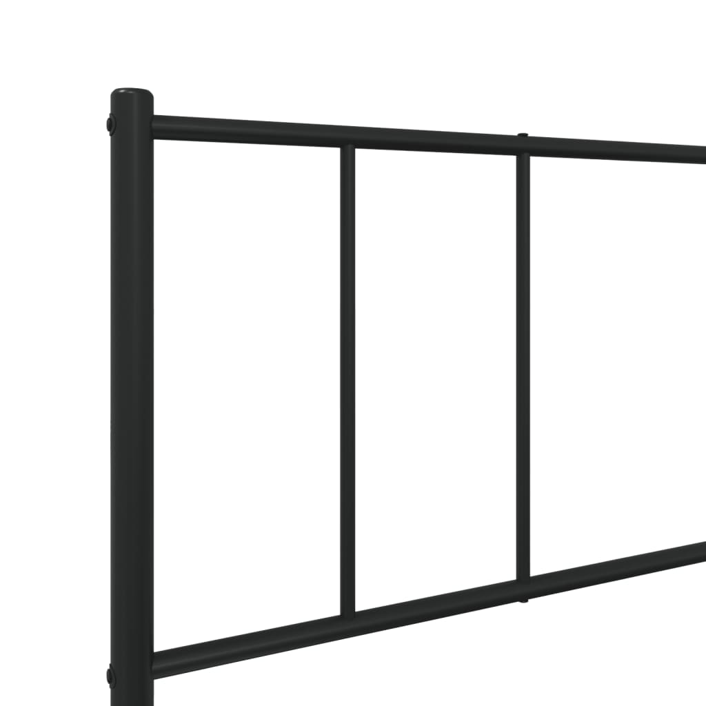 Estrutura de cama com cabeceira 107x203 cm metal preto