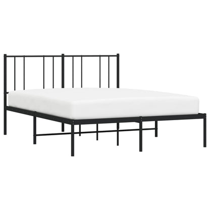 Estrutura de cama com cabeceira 120x190 cm metal preto