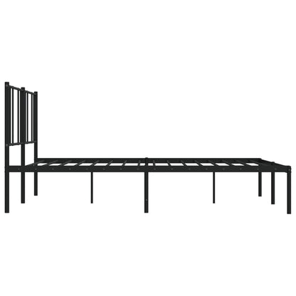 Estrutura de cama com cabeceira 183x213 cm metal preto