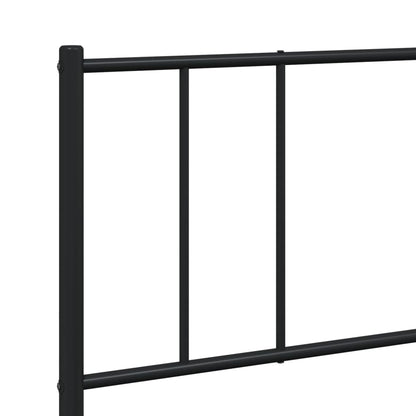 Estrutura de cama com cabeceira 183x213 cm metal preto