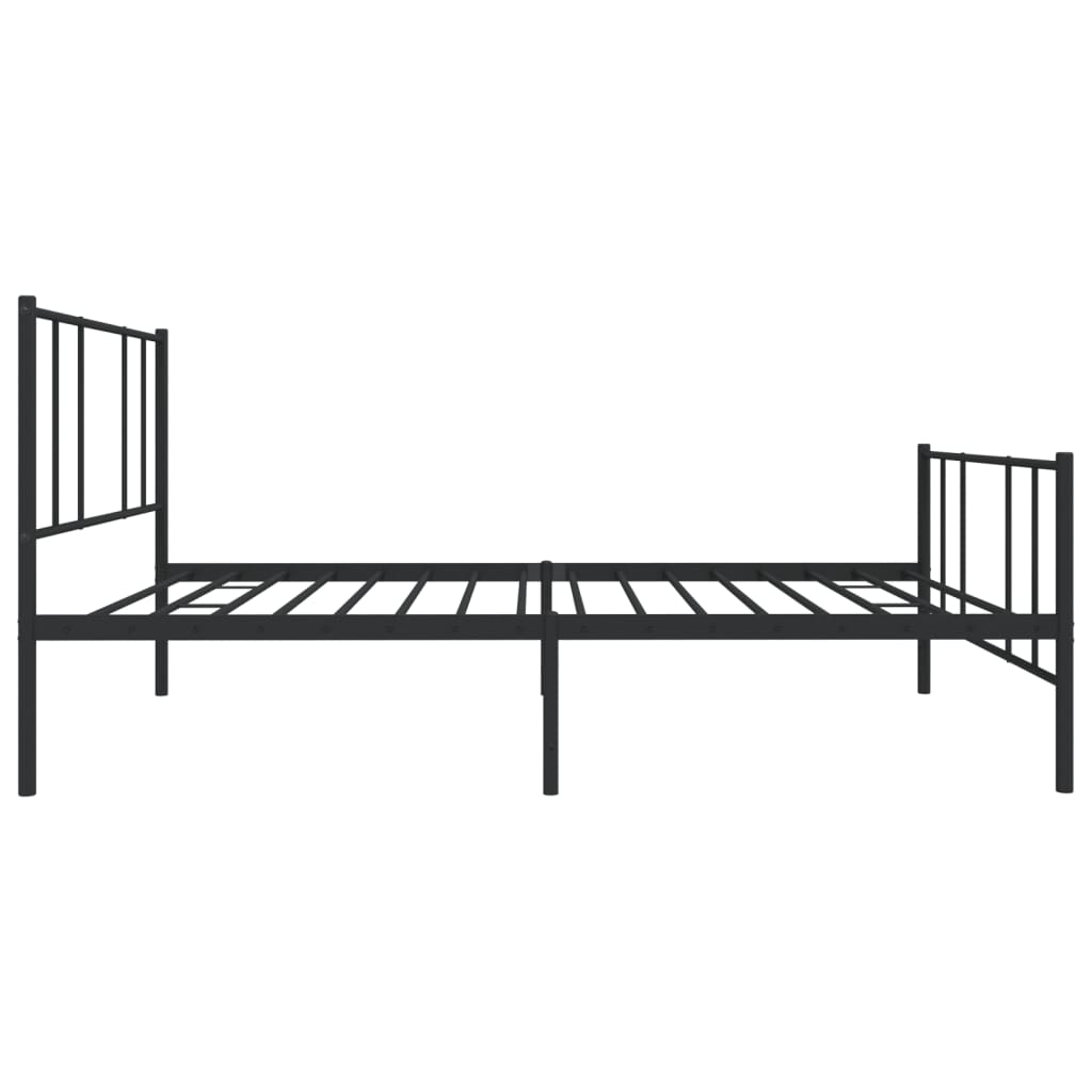 Estrutura de cama com cabeceira e pés 80x200 cm metal preto