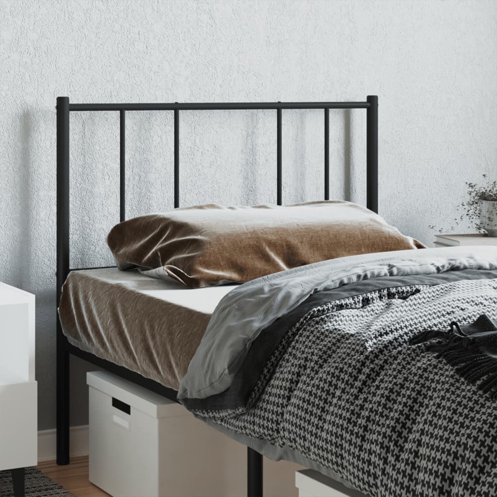 Cabeceira de cama 90 cm metal preto