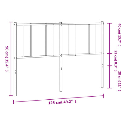 Cabeceira de cama 120 cm metal preto