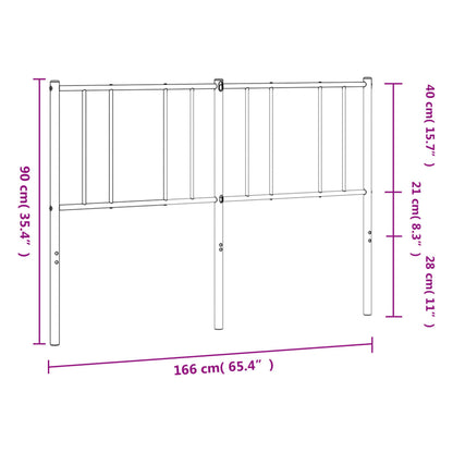 Cabeceira de cama 160 cm metal preto