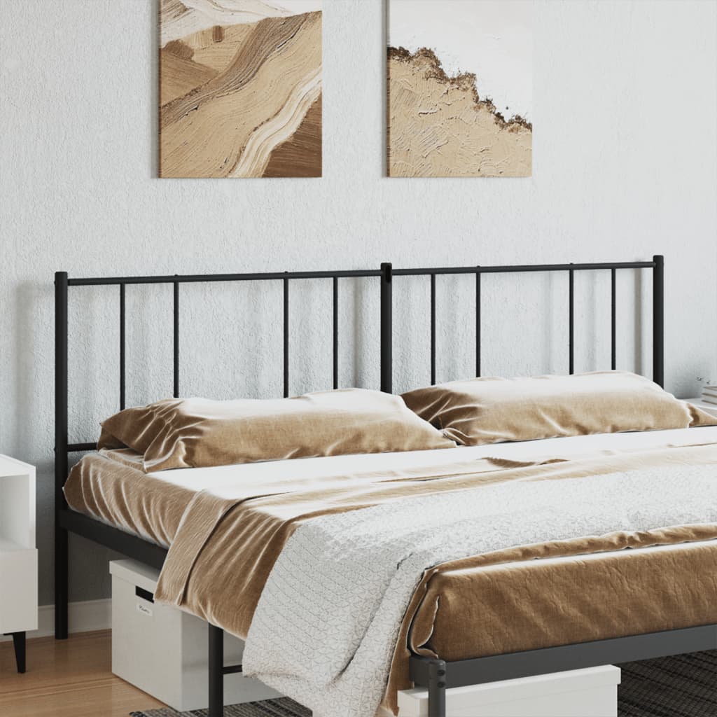 Cabeceira de cama 180 cm metal preto