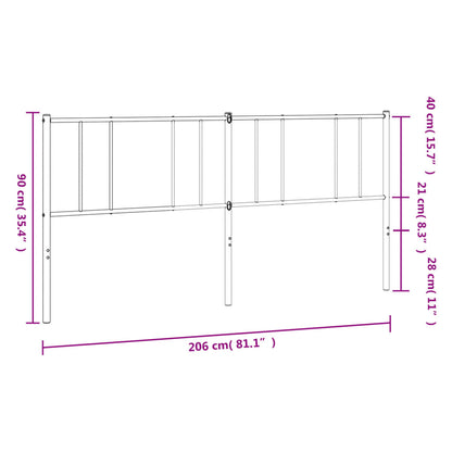 Cabeceira de cama 200 cm metal preto