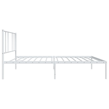 Estrutura de cama com cabeceira 90x190 cm metal branco