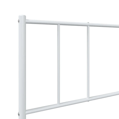 Estrutura de cama com cabeceira 90x190 cm metal branco