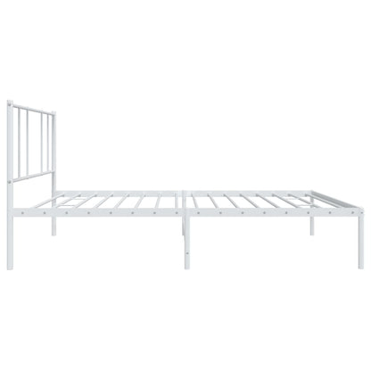 Estrutura de cama com cabeceira 100x190 cm metal branco