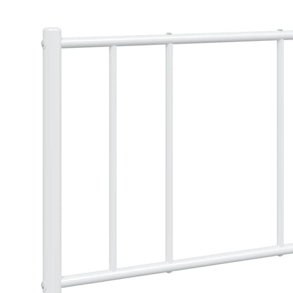 Estrutura de cama com cabeceira 120x190 cm metal branco