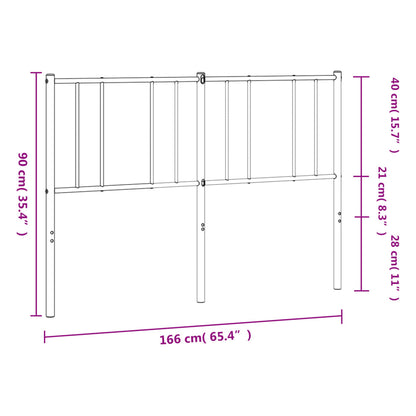 Cabeceira de cama 160 cm metal branco